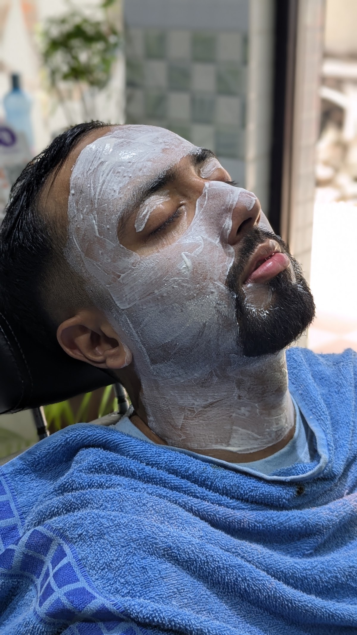 Facial in progress